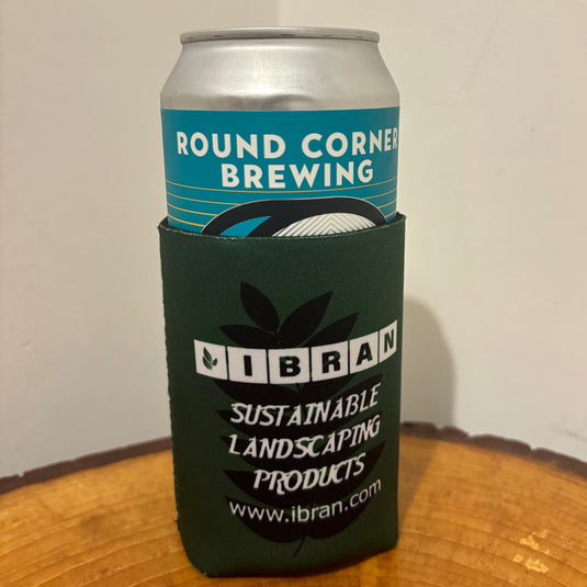 IBRAN stubby holder wrapping a Round Corner Brewing can