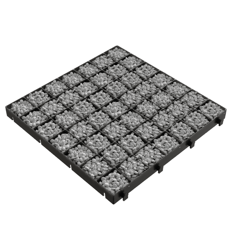 Load image into Gallery viewer, IBRAN gravel grids with grey stone pebble in fill

