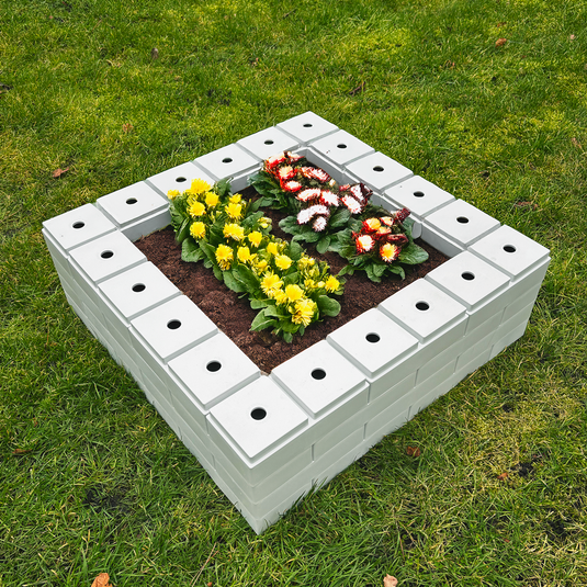 PolyBrick White Building Block Planter Kit